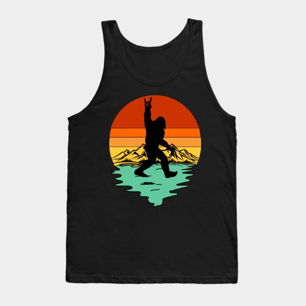 Bigfoot Metallica, Bigfoot Sunset Tank Top by JameMalbie